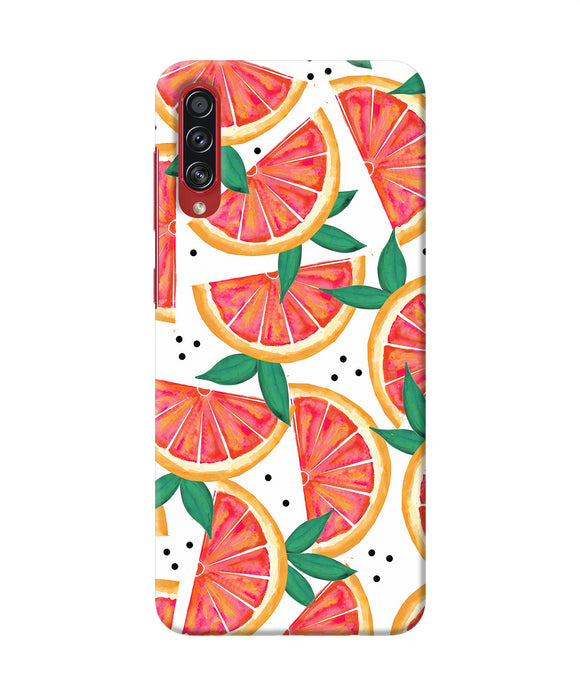 Abstract orange print Samsung A70s Back Cover