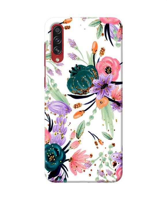 Abstract flowers print Samsung A70s Back Cover
