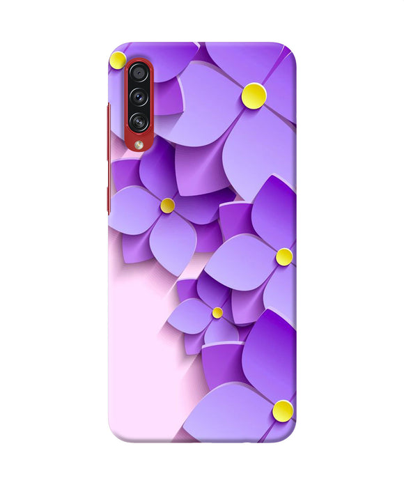 Violet flower craft Samsung A70s Back Cover