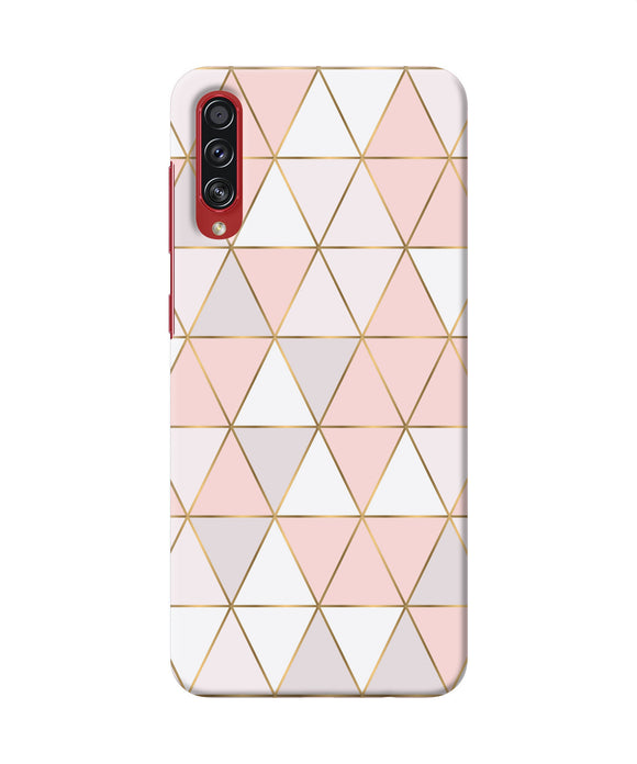 Abstract pink triangle pattern Samsung A70s Back Cover