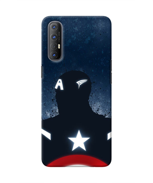 Captain america Shield Oppo Reno3 Pro Real 4D Back Cover