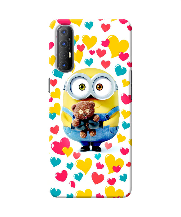 Minion teddy hearts Oppo Reno3 Pro Back Cover