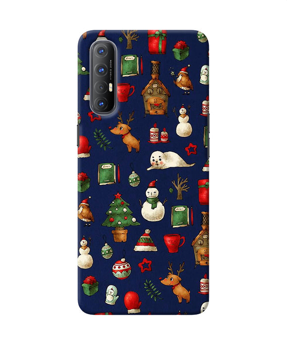 Canvas christmas print Oppo Reno3 Pro Back Cover