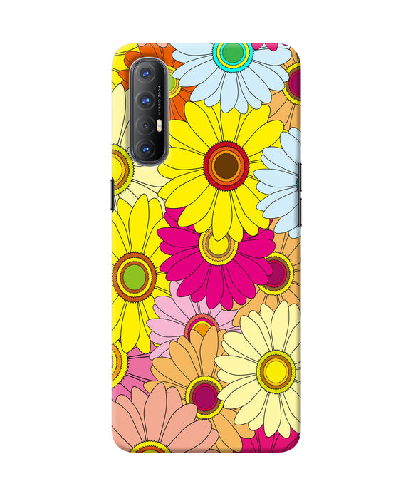 Abstract colorful flowers Oppo Reno3 Pro Back Cover