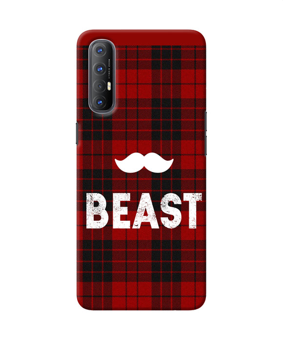 Beast red square Oppo Reno3 Pro Back Cover