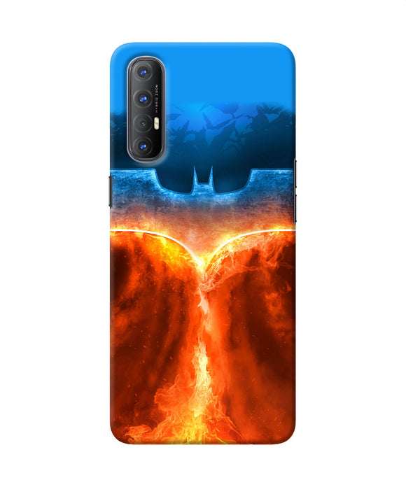 Burning batman logo Oppo Reno3 Pro Back Cover