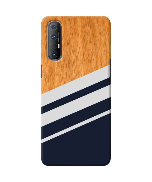 Black and white wooden Oppo Reno3 Pro Back Cover