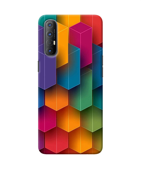 Abstract rectangle print Oppo Reno3 Pro Back Cover