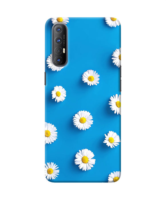 White flowers Oppo Reno3 Pro Back Cover