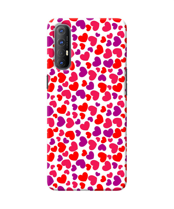 Red heart canvas print Oppo Reno3 Pro Back Cover