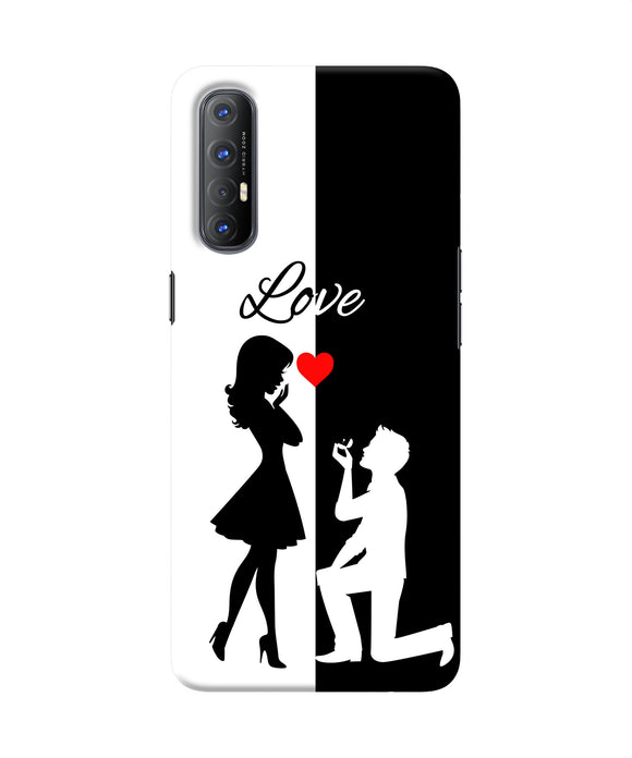 Love propose black and white Oppo Reno3 Pro Back Cover