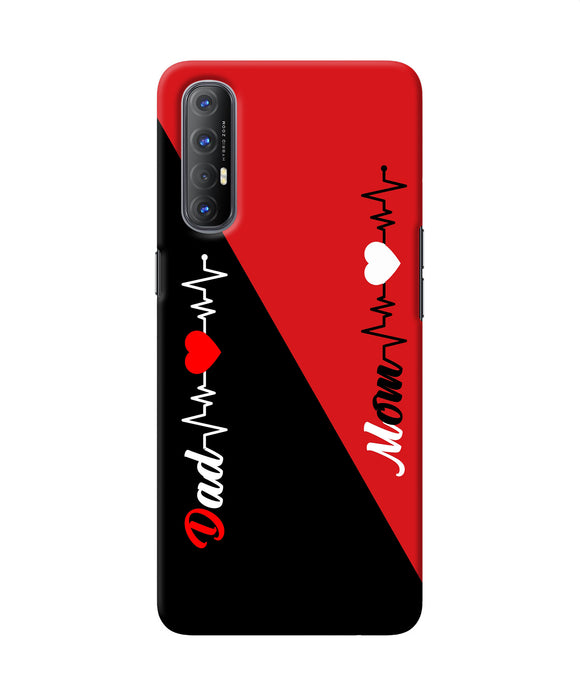 Mom dad heart line Oppo Reno3 Pro Back Cover