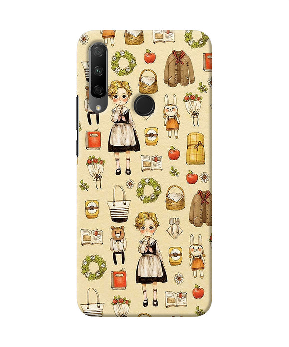 Canvas girl print Honor 9X Back Cover
