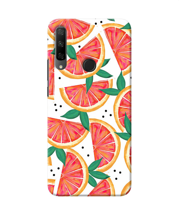 Abstract orange print Honor 9X Back Cover