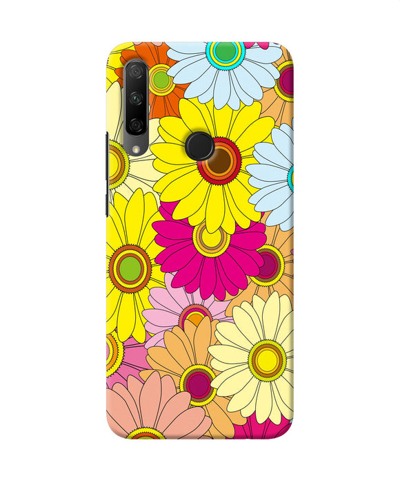 Abstract colorful flowers Honor 9X Back Cover