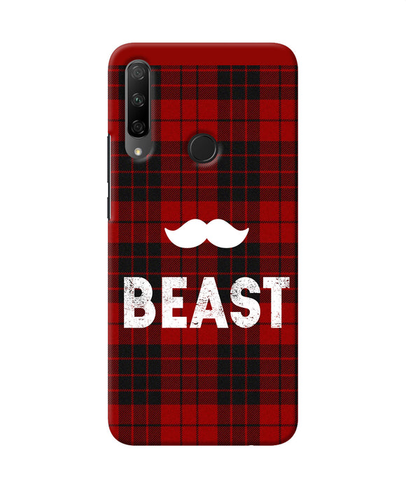 Beast red square Honor 9X Back Cover