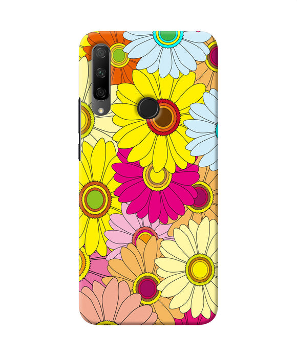 Abstract colorful flowers Honor 9X Back Cover