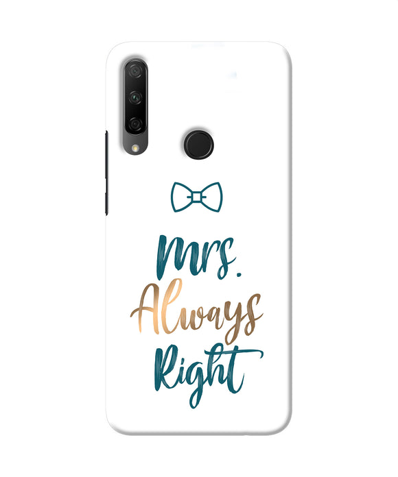 Mrs always right Honor 9X Back Cover