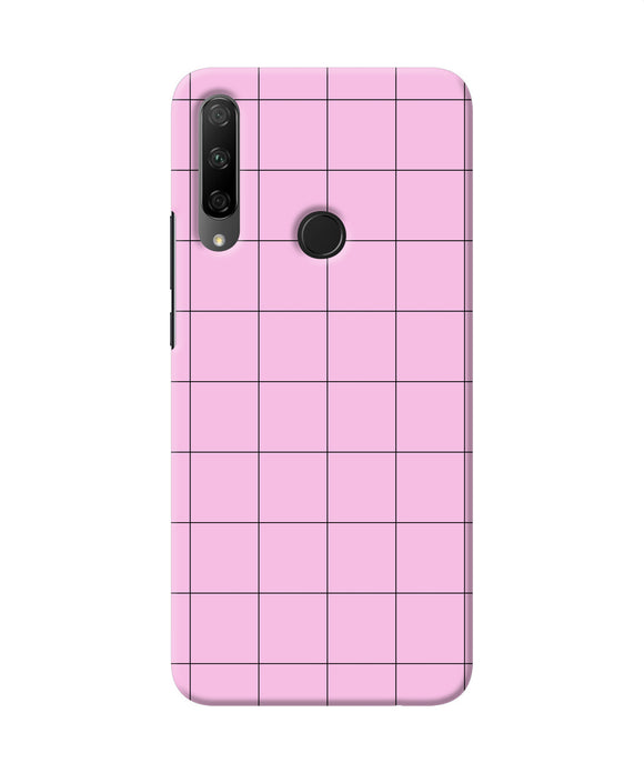 Pink square print Honor 9X Back Cover
