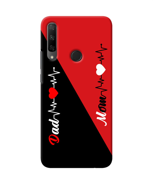 Mom dad heart line Honor 9X Back Cover