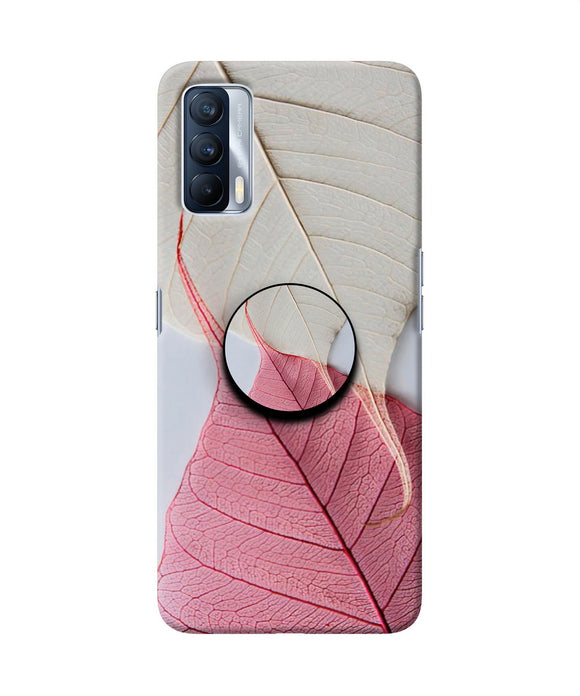 White Pink Leaf Realme X7 Pop Case