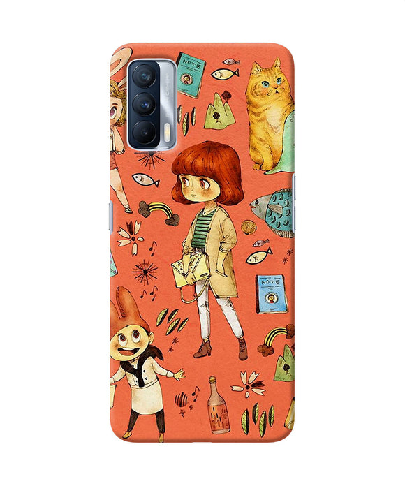 Canvas little girl print Realme X7 Back Cover
