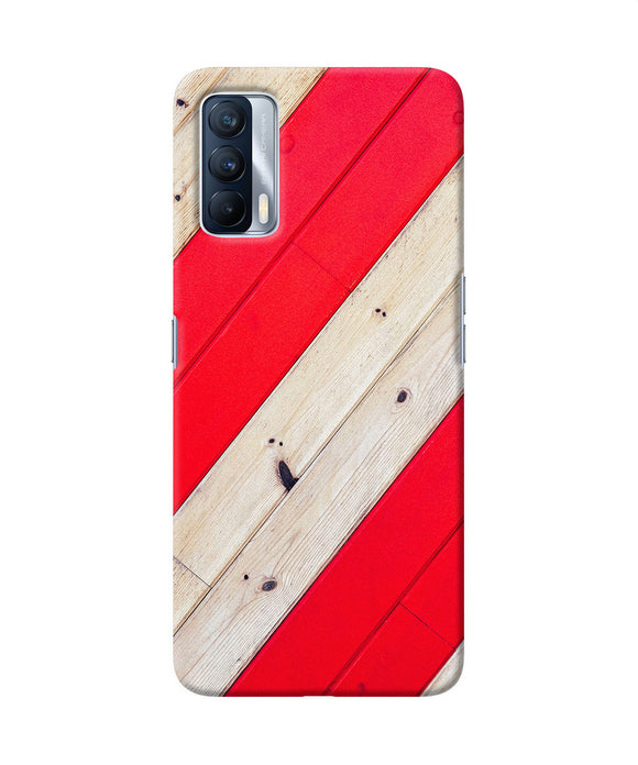 Abstract red brown wooden Realme X7 Back Cover
