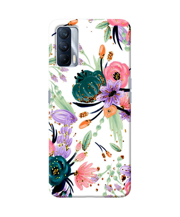 Abstract flowers print Realme X7 Back Cover