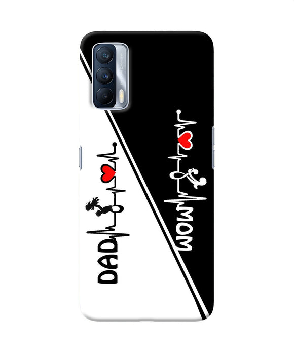 Mom dad heart line black and white Realme X7 Back Cover