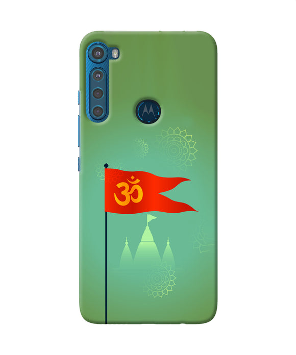 Om Flag Ram Mandir Motorola One Fusion Plus Back Cover
