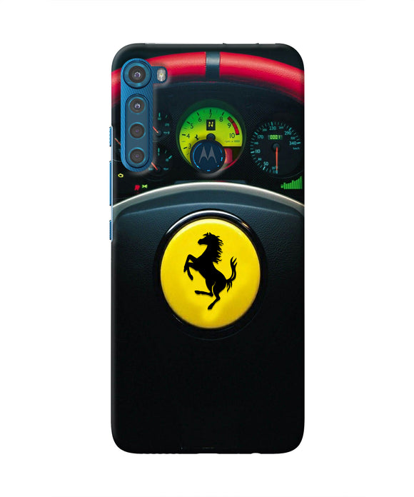 Ferrari Steeriing Wheel Motorola One Fusion Plus Real 4D Back Cover
