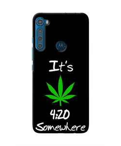Weed Quote Motorola One Fusion Plus Real 4D Back Cover