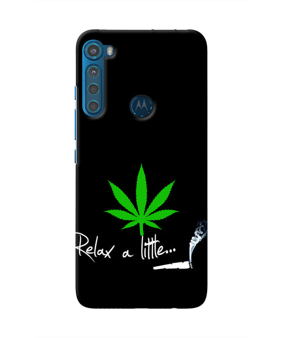Weed Relax Quote Motorola One Fusion Plus Real 4D Back Cover