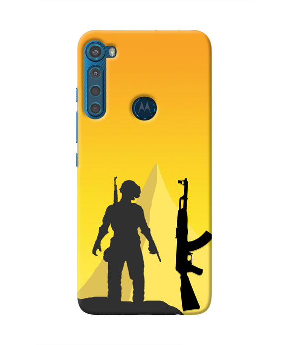 PUBG Silhouette Motorola One Fusion Plus Real 4D Back Cover