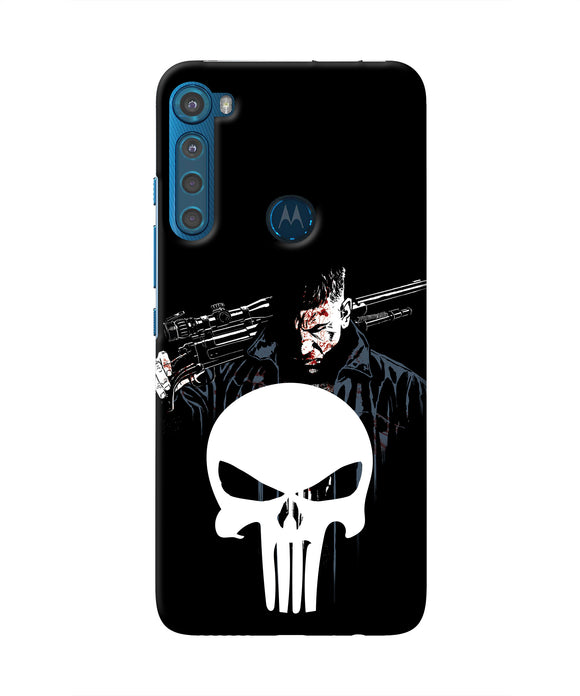 Punisher Character Motorola One Fusion Plus Real 4D Back Cover