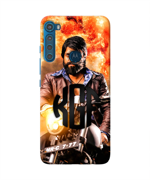 Rocky Bhai on Bike Motorola One Fusion Plus Real 4D Back Cover