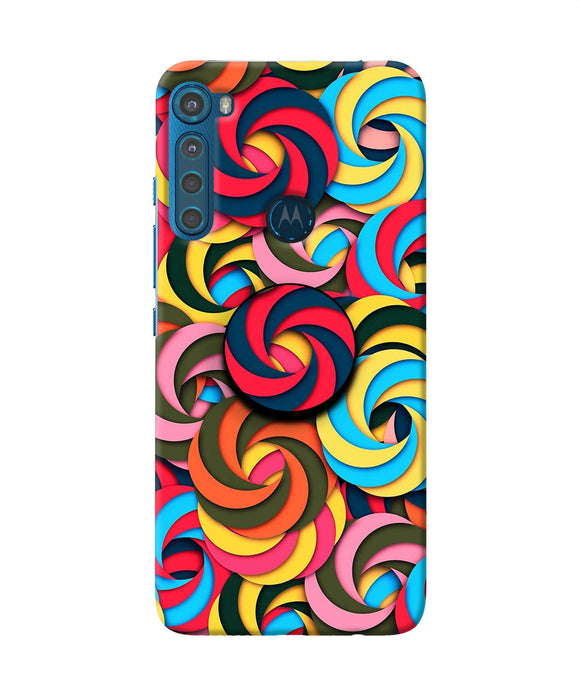 Spiral Pattern Motorola One Fusion Plus Pop Case