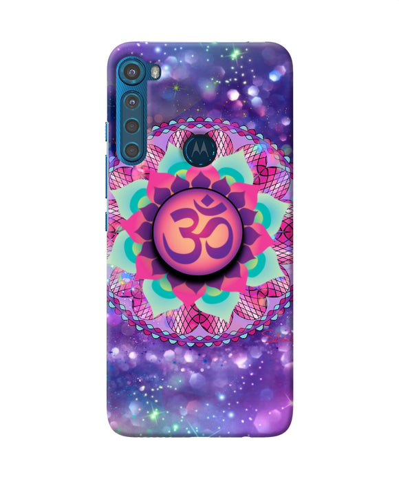 Om Purple Motorola One Fusion Plus Pop Case