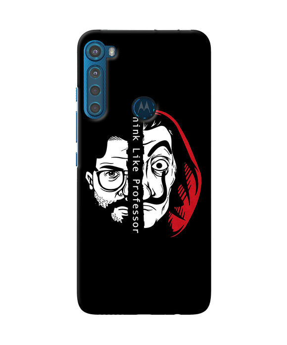 Money Heist Think Like Professor Motorola One Fusion Plus Back Cover