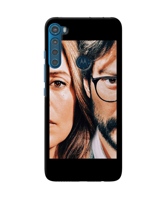 Money Heist Professor With Rachel Motorola One Fusion Plus Back Cover