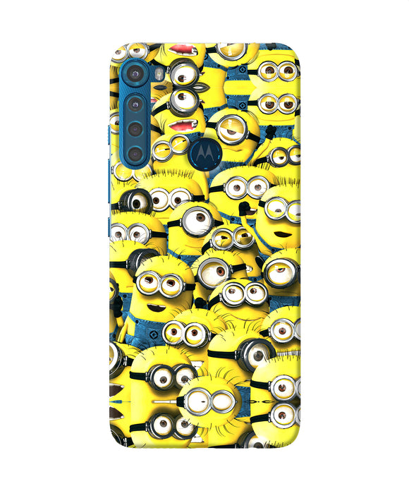 Minions mini crowd Motorola One Fusion Plus Back Cover