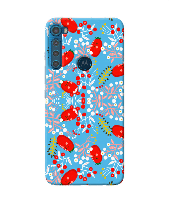 Small red animation pattern Motorola One Fusion Plus Back Cover