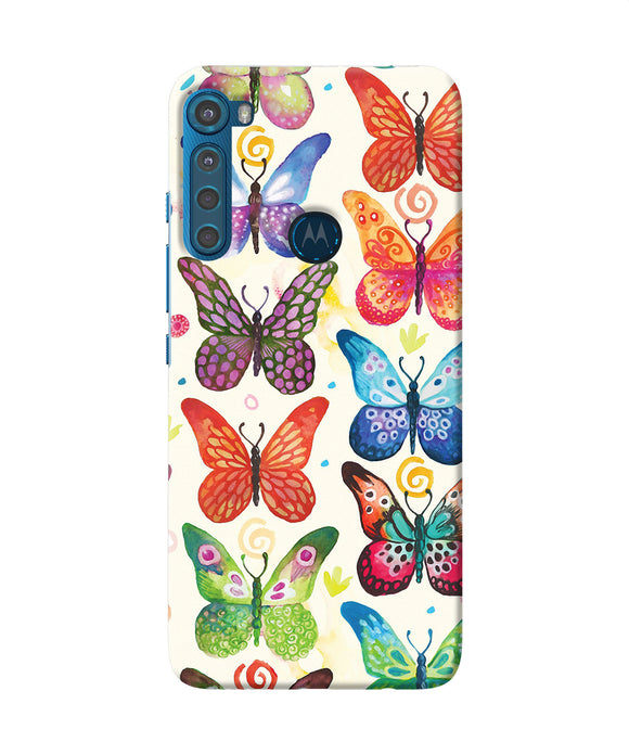 Abstract butterfly print Motorola One Fusion Plus Back Cover