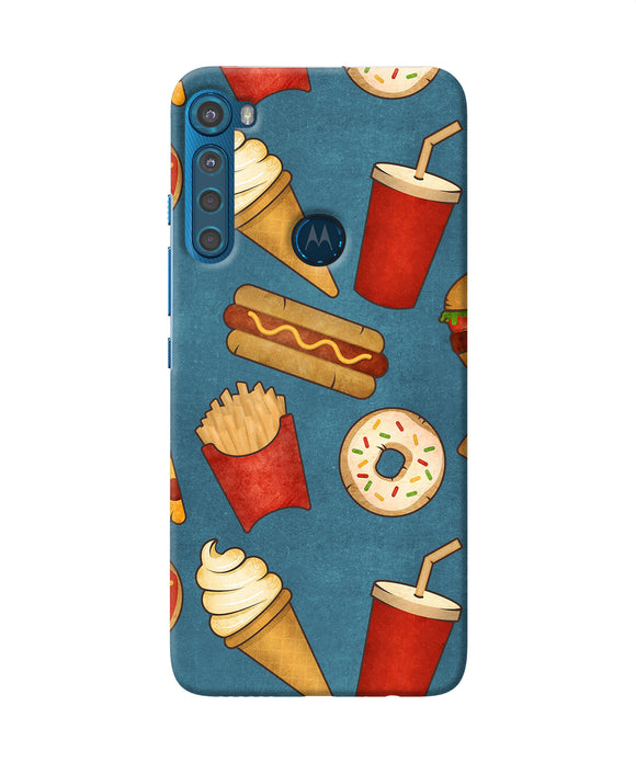 Abstract food print Motorola One Fusion Plus Back Cover