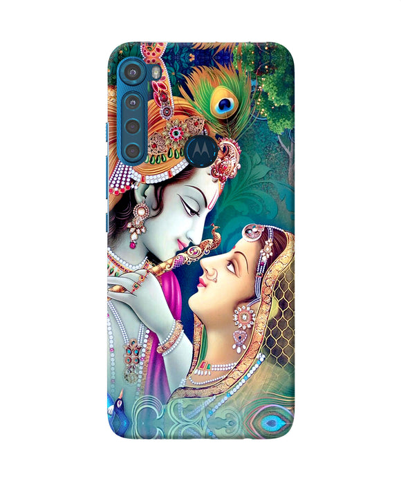 Lord radha krishna paint Motorola One Fusion Plus Back Cover