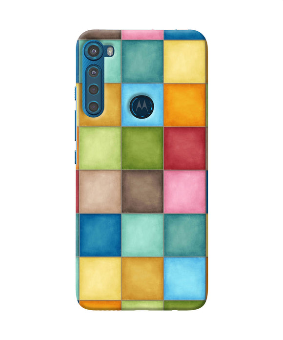 Abstract colorful squares Motorola One Fusion Plus Back Cover