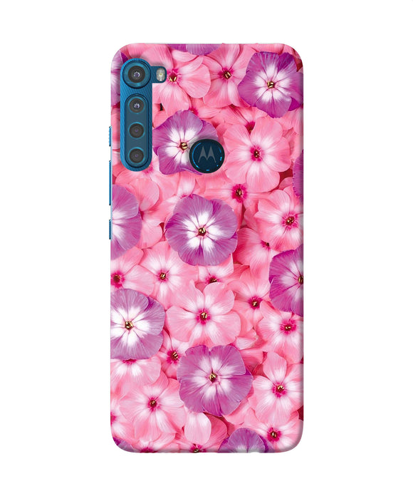 Natural pink flower Motorola One Fusion Plus Back Cover