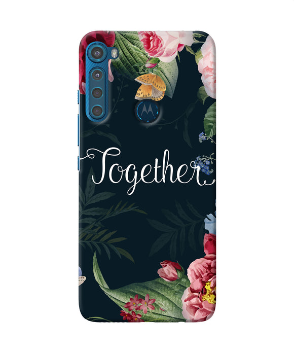 Together flower Motorola One Fusion Plus Back Cover
