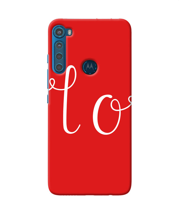 Love one Motorola One Fusion Plus Back Cover