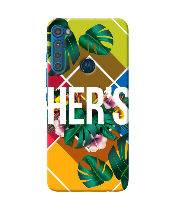 His her two Motorola One Fusion Plus Back Cover